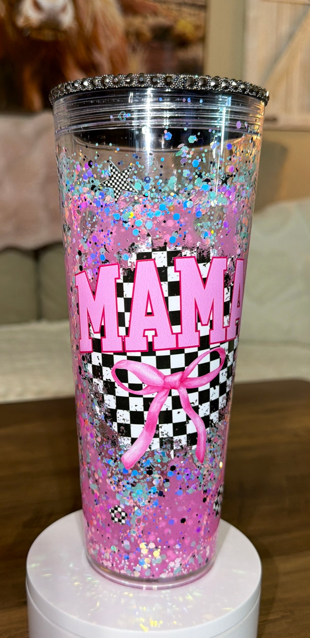 Checkered Mama Tumbler