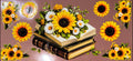 Flowers and Books UVDTF Cup Wrap