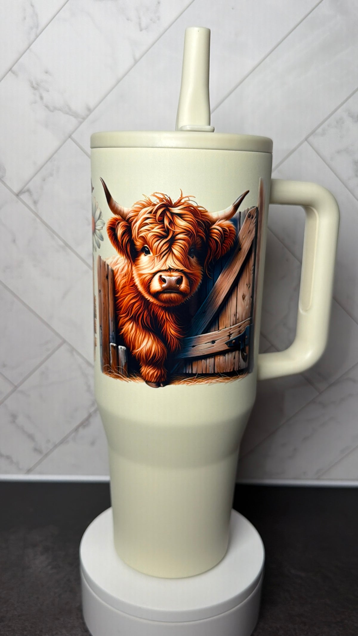 Farmhouse Highland Cow Tumbler