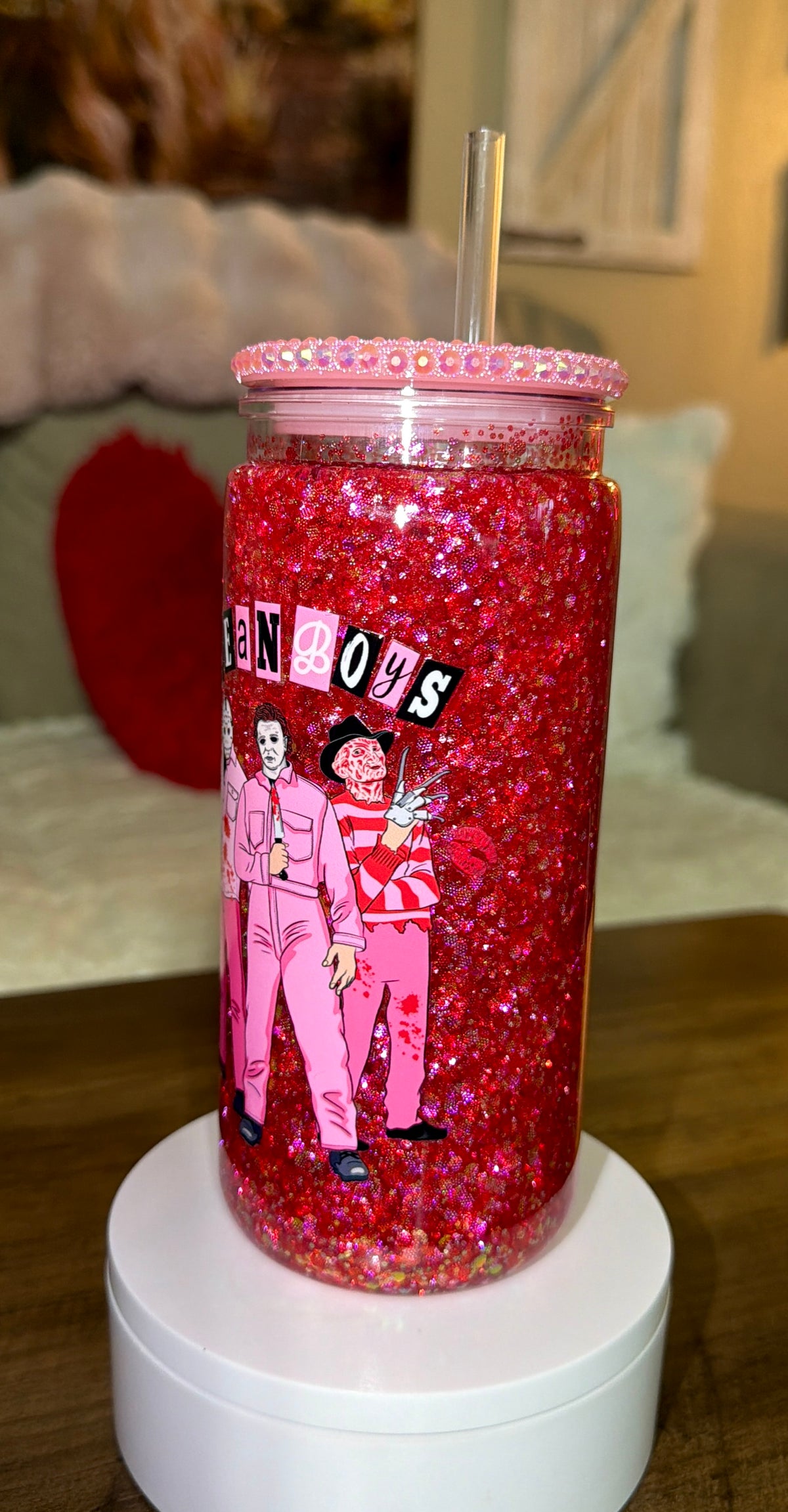 Mean boys Snowglobe tumbler