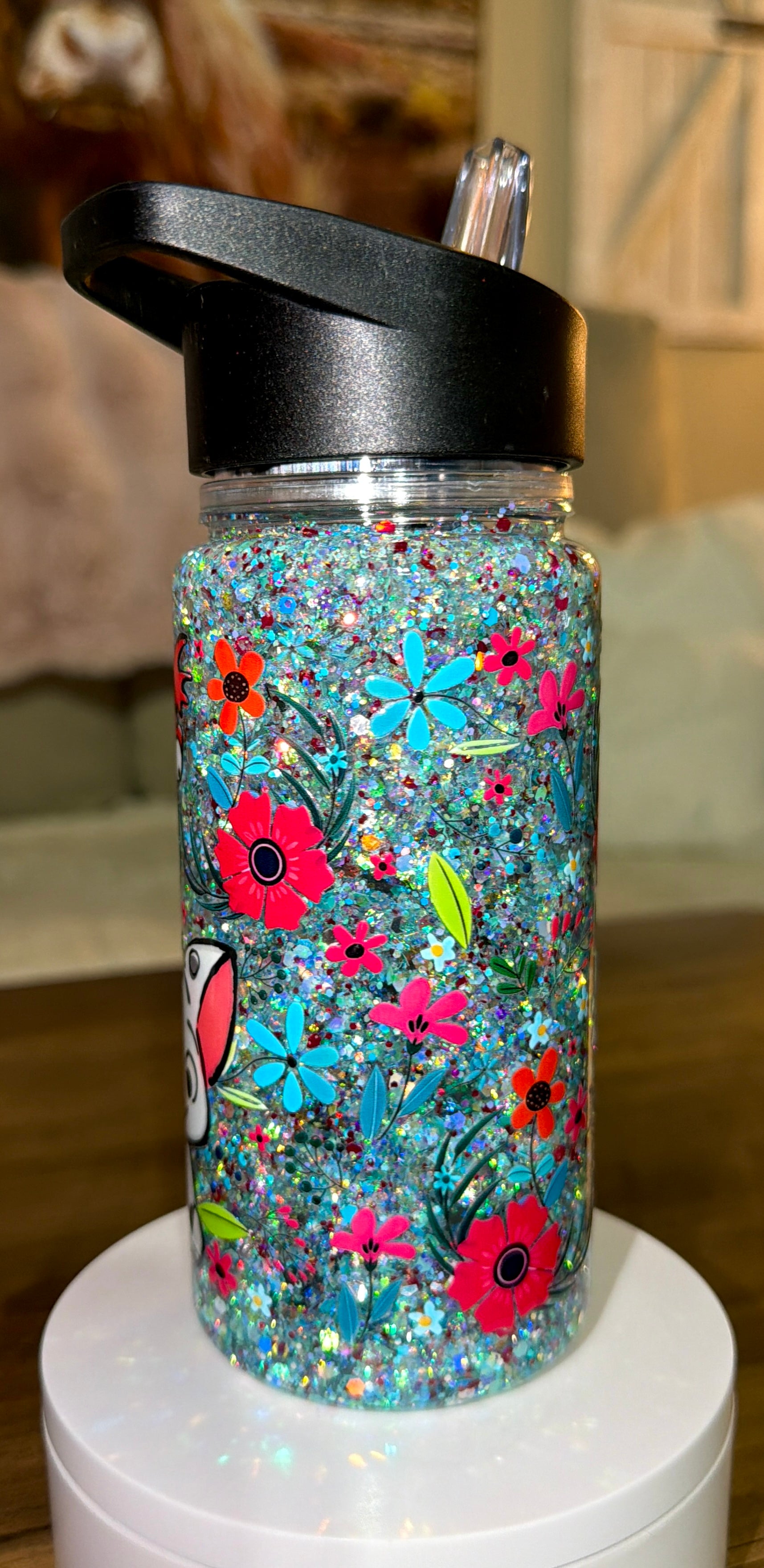 Island Adventure Snowglobe Water Bottle