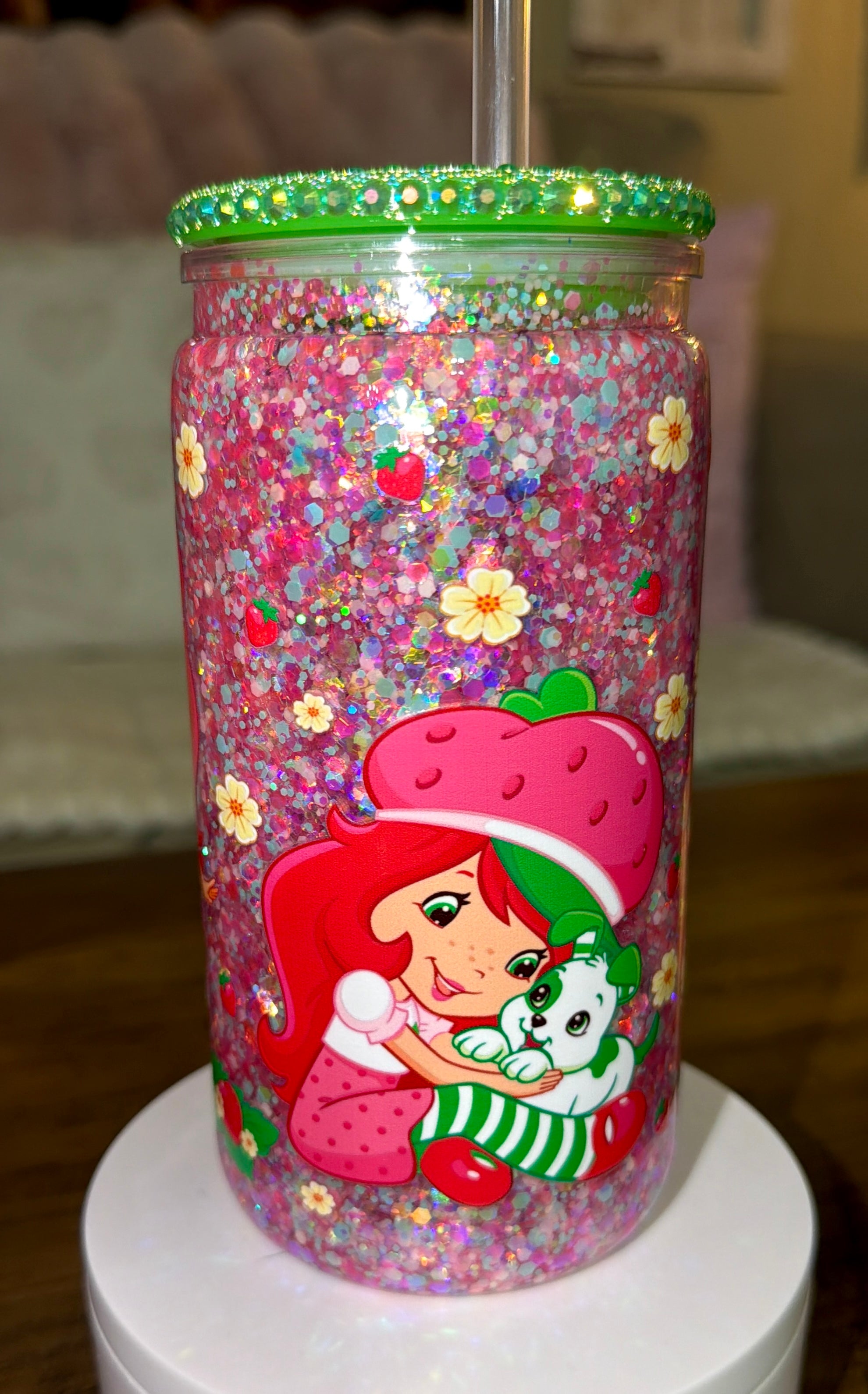 Strawberry Sparkle Snowglobe Cup