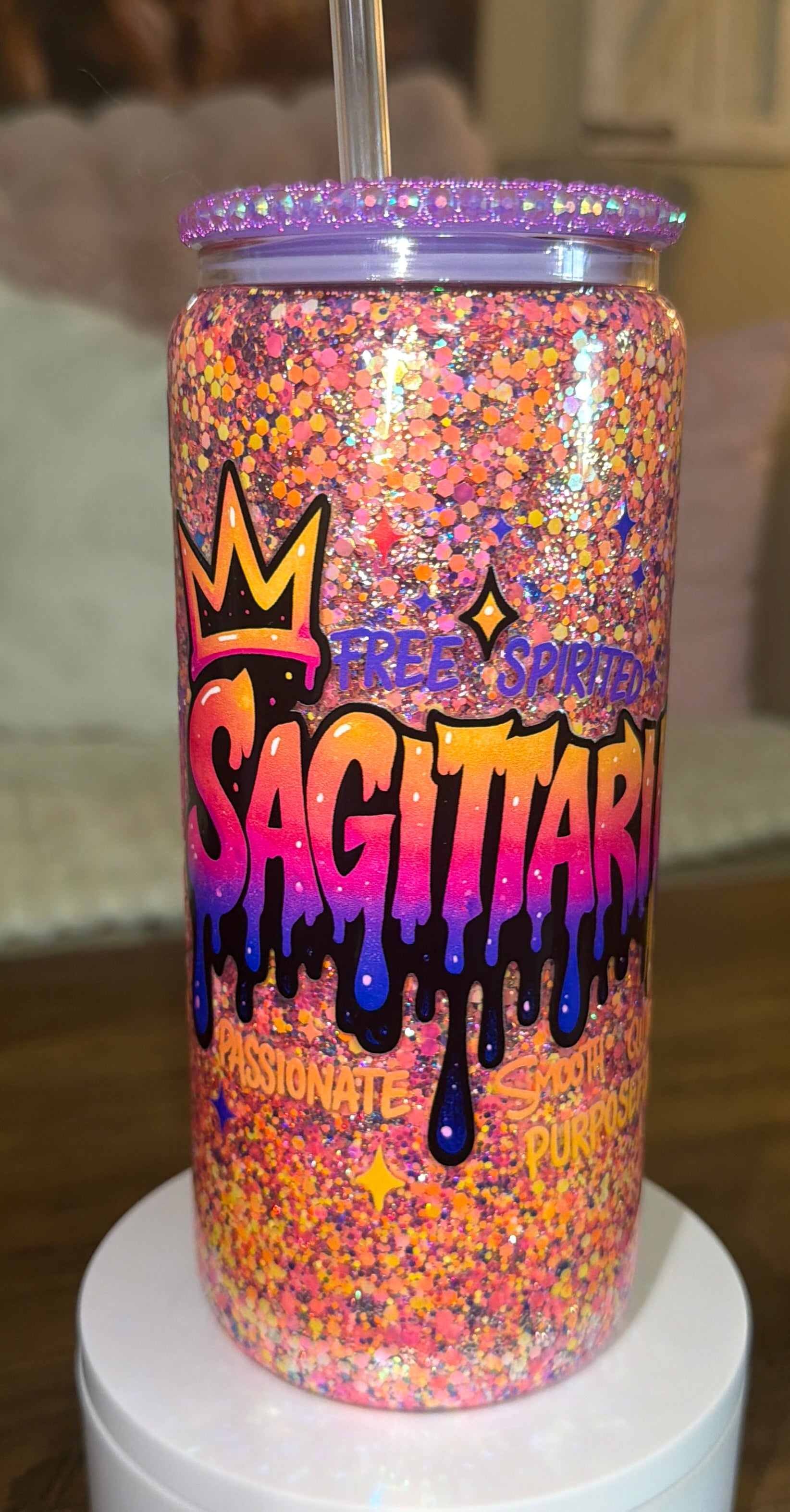 Sagittarius Glass Snowglobe cup