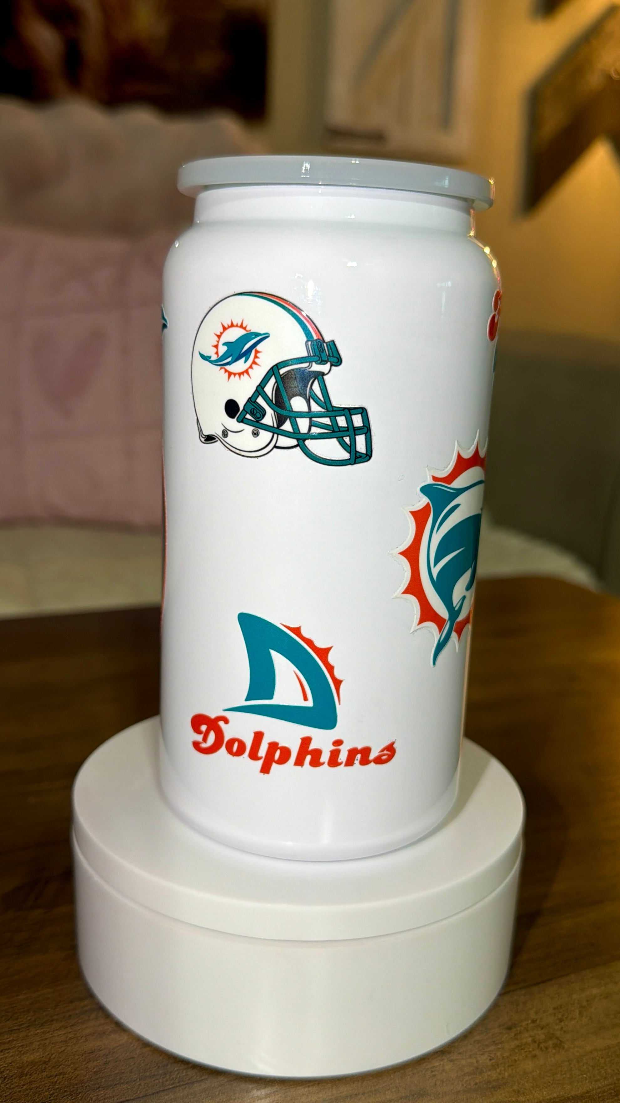 Dolphins stainless steel tumbler