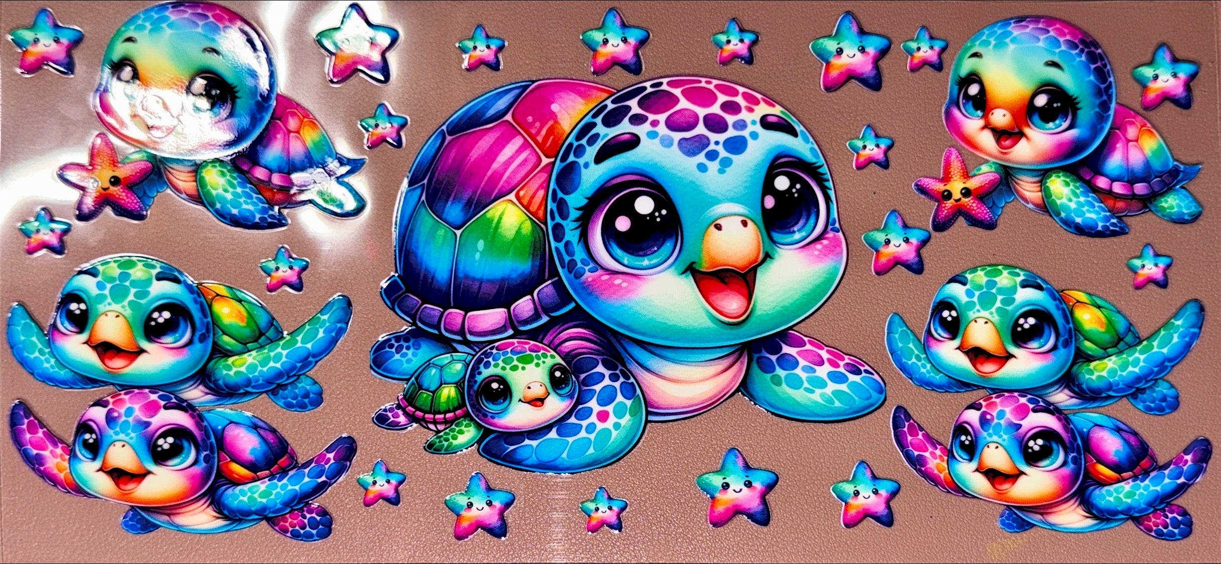 Baby Turtles UVDTF Cup Wrap