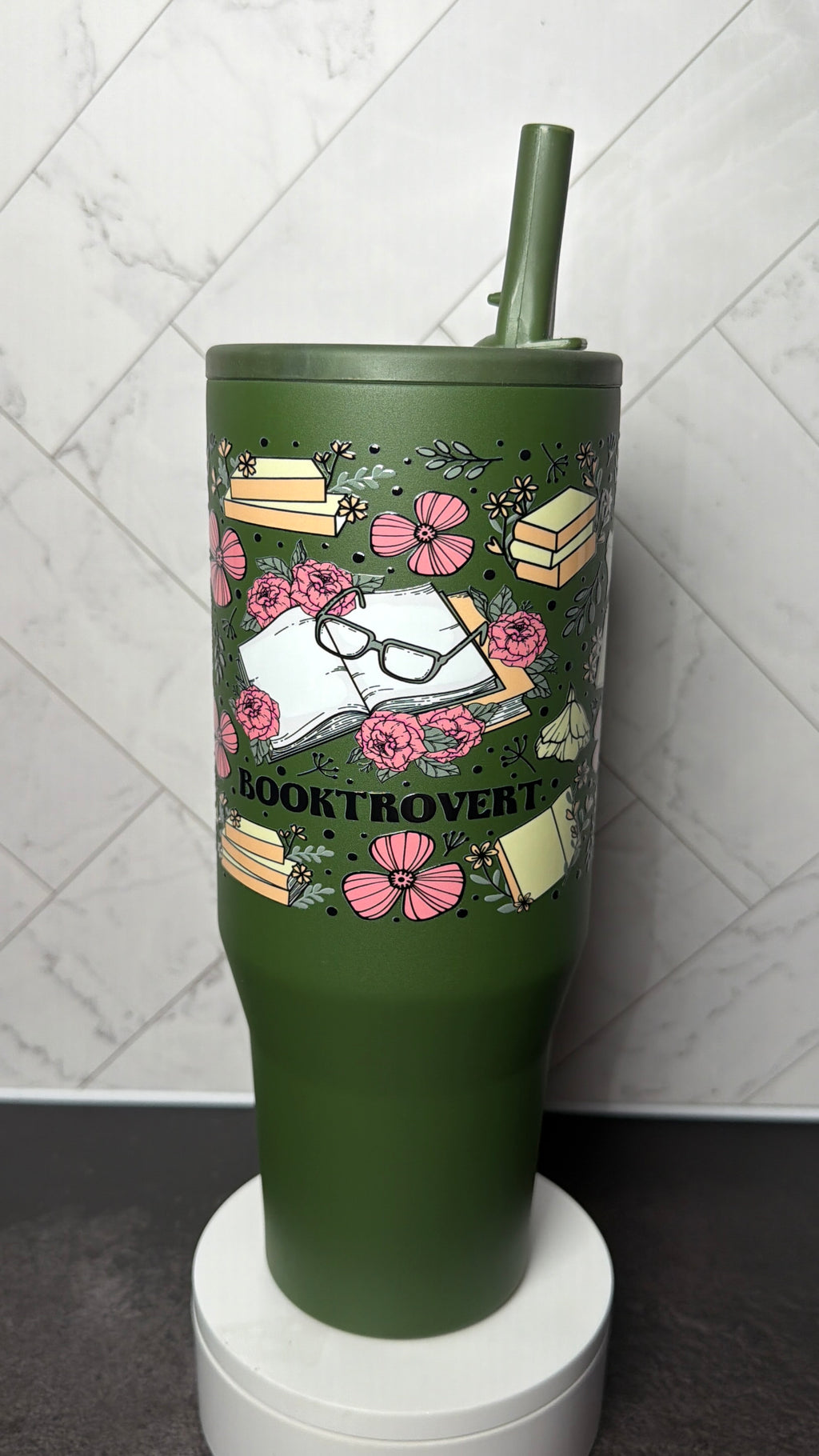 Booktrovert & Blooms Tumbler