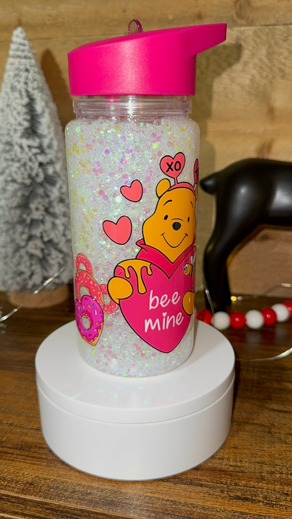Kids custom snowglobe water bottle