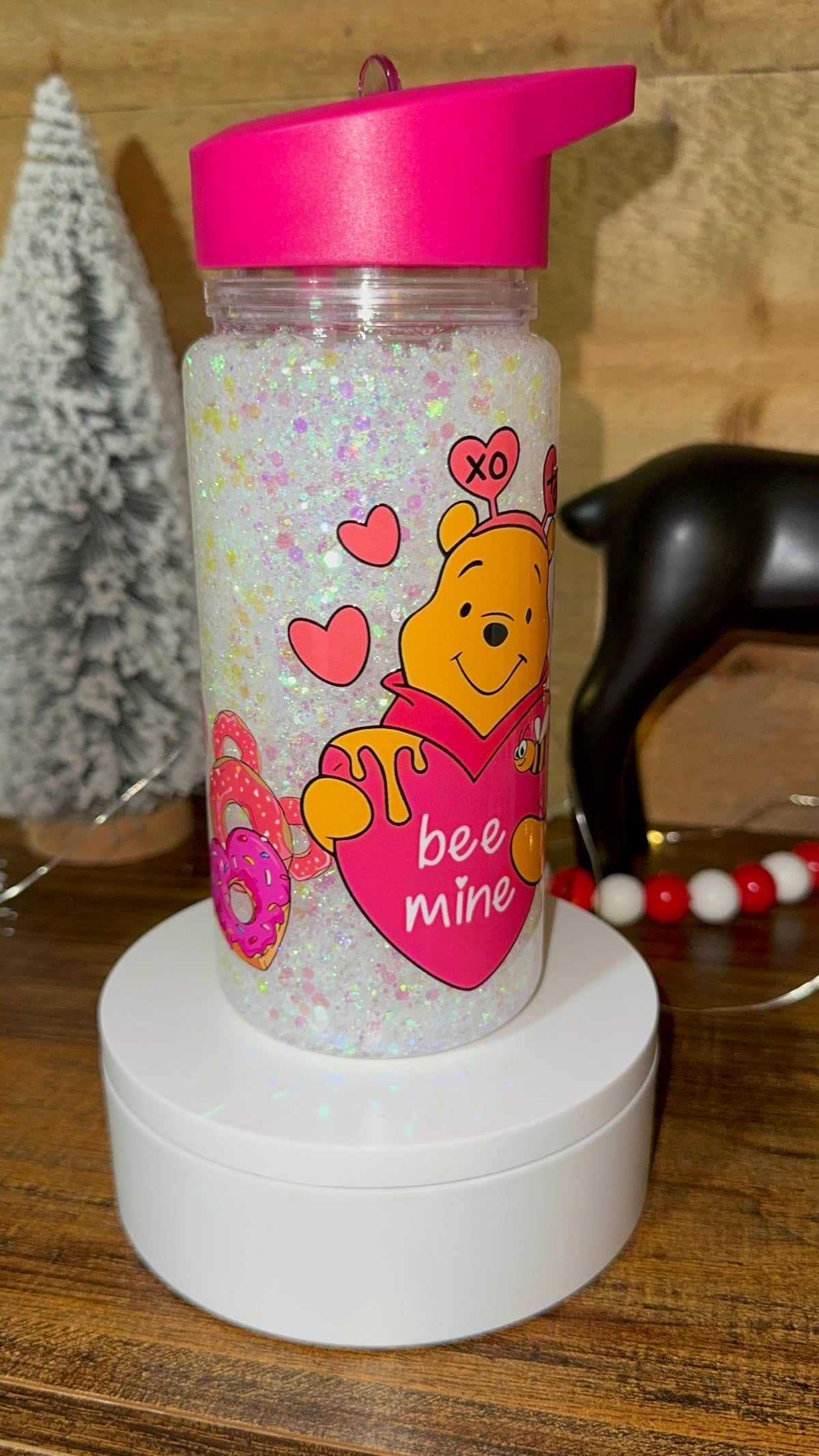 Kids custom snowglobe water bottle