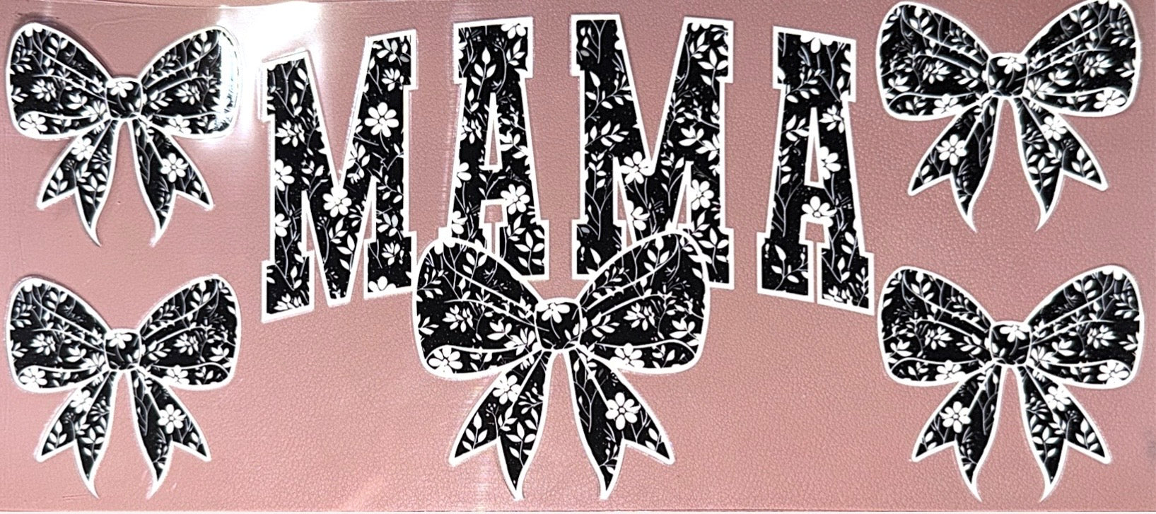 Floral Bow Mama UVDTF Cup Wrap