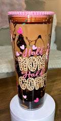 Half Mom Half Coffee Snowglobe Tumbler