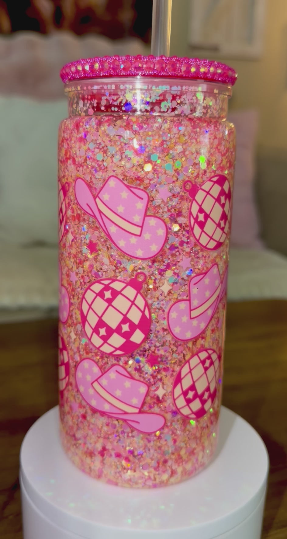 Disco Cowgirl Snowglobe Cup