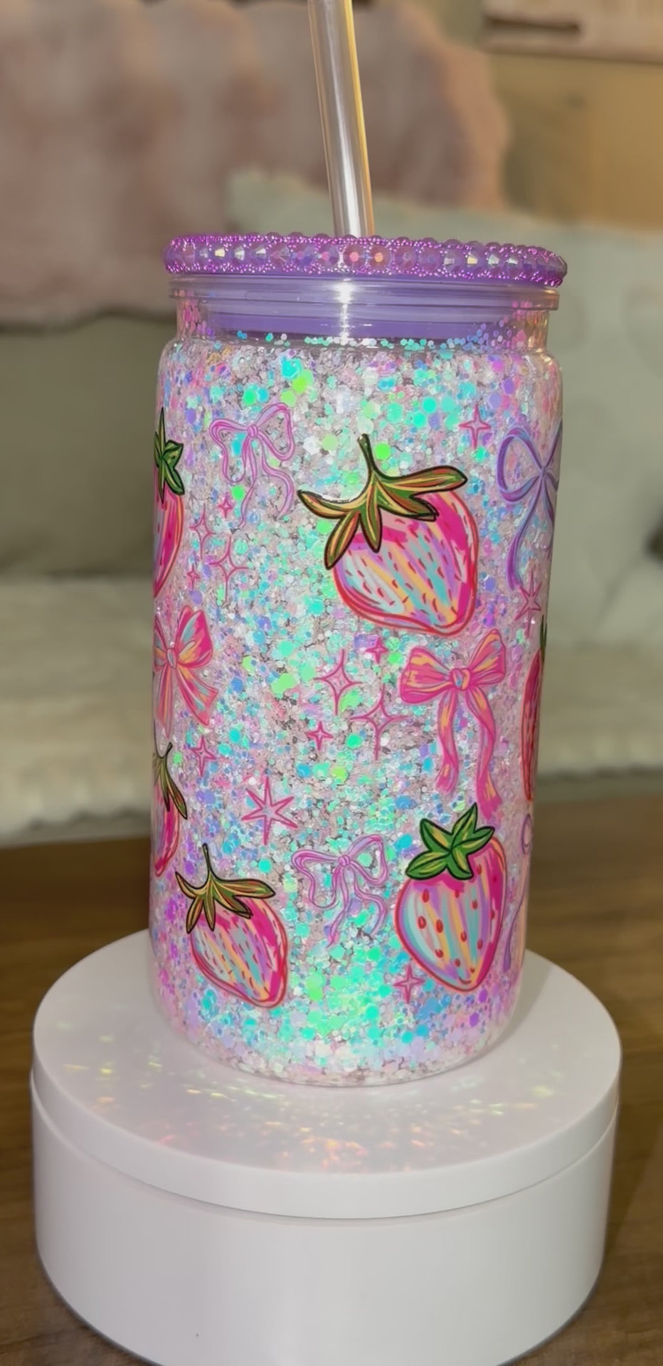 Strawberry Snowglobe cup