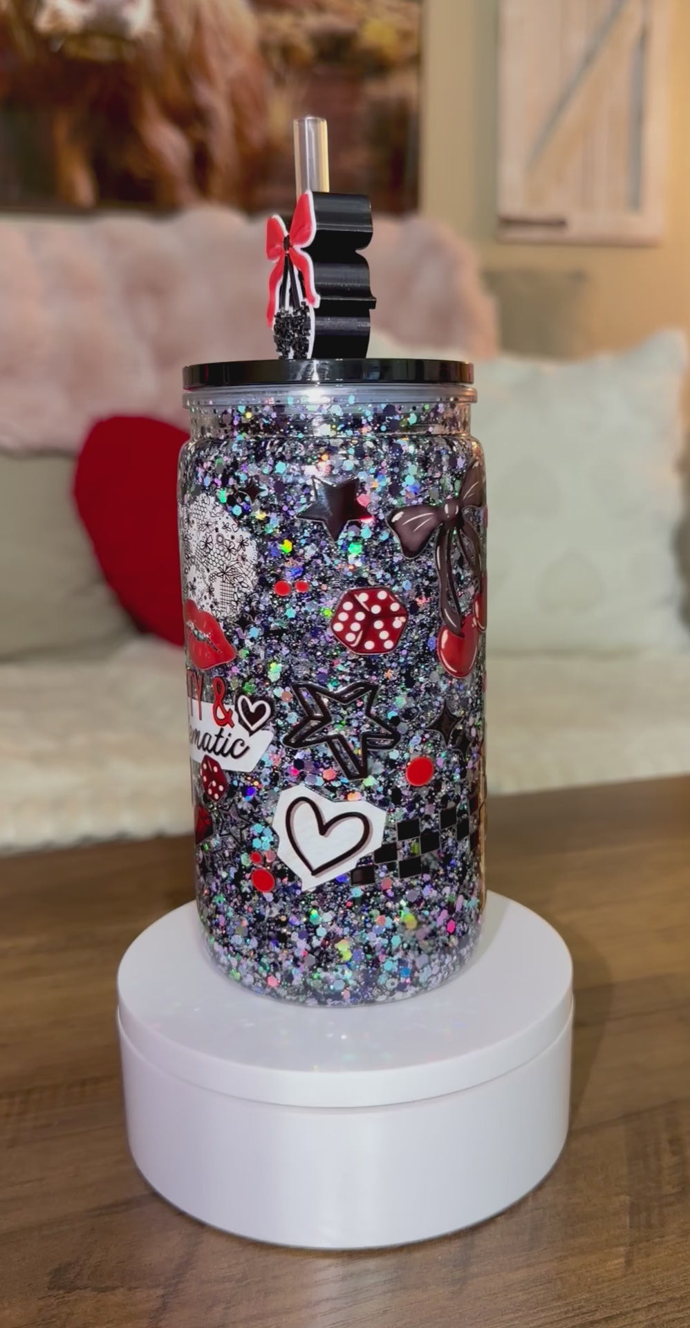 Petty & Problematic Glitter Tumbler