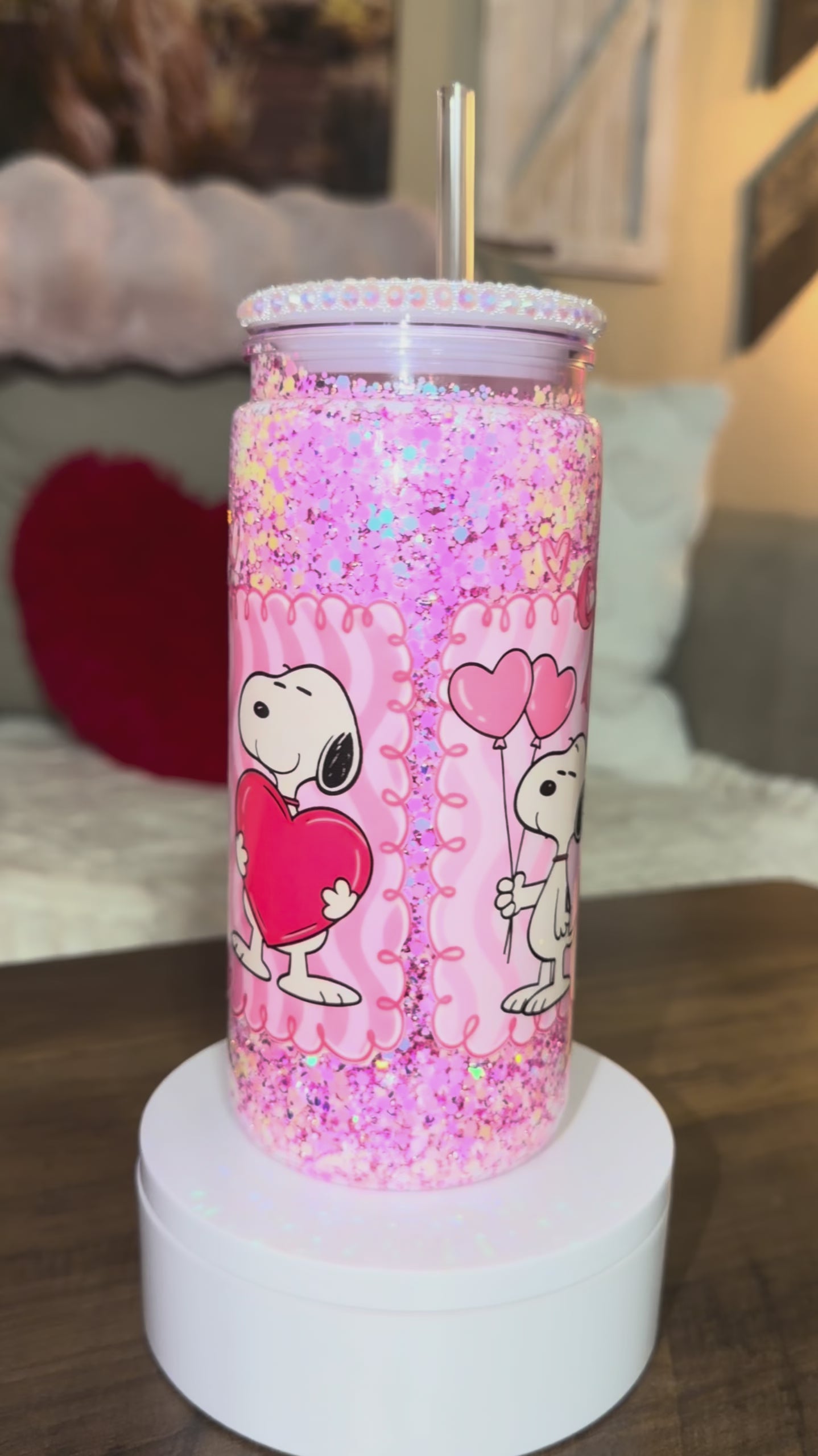 Cute Dog Snowglobe Tumbler