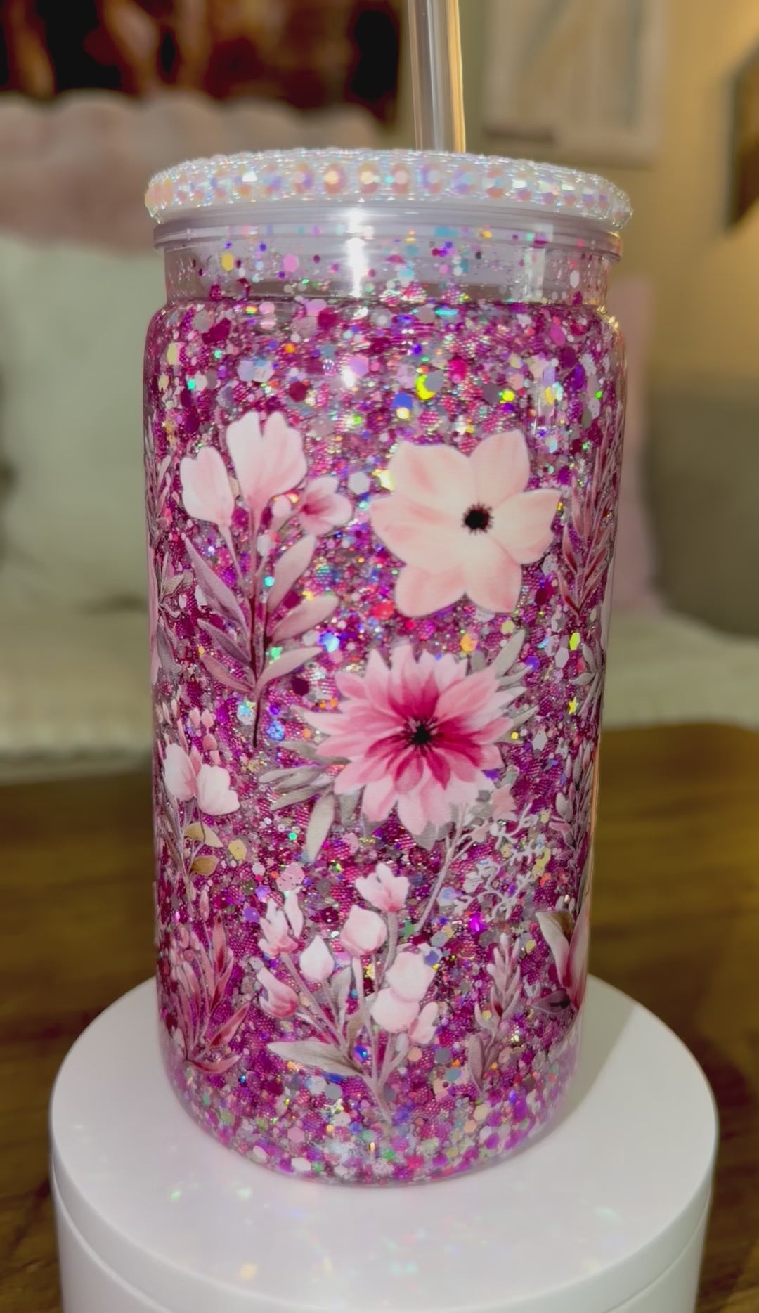 Flower Snowglobe Cup