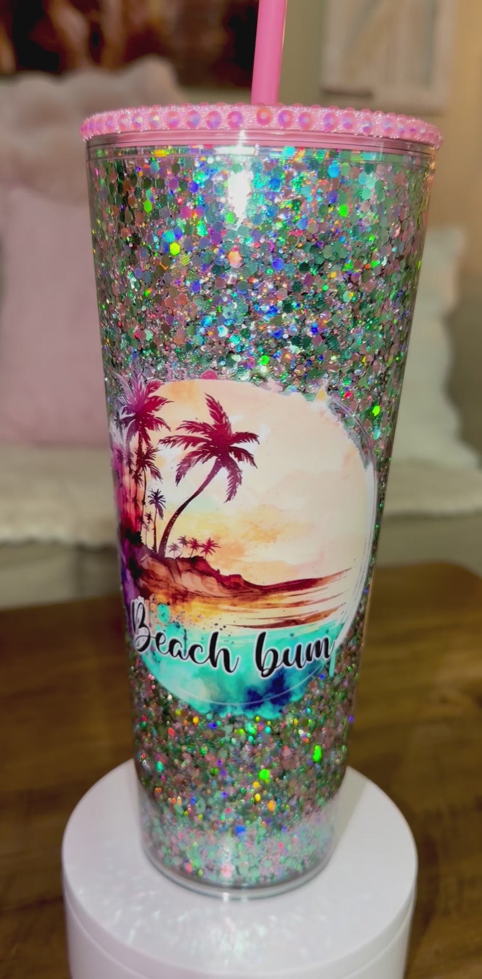 Beach Bum Snowglobe Cup