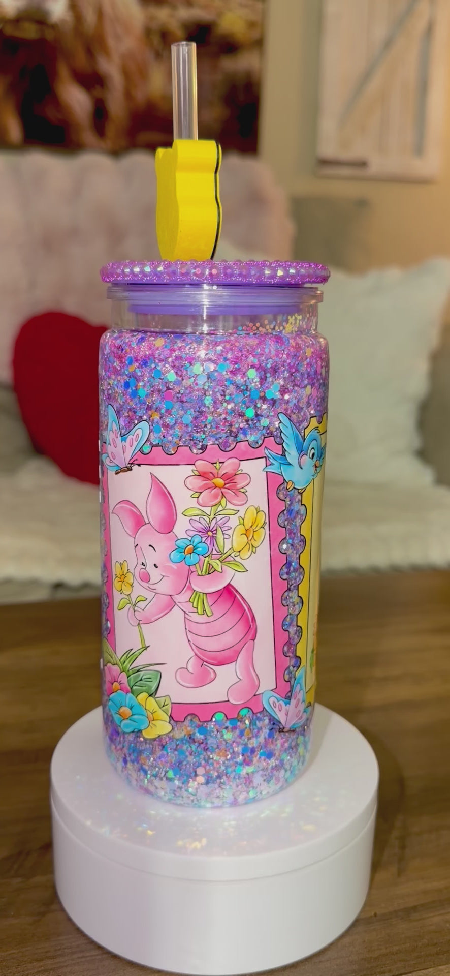 Sweet Honey Garden Glitter Tumbler
