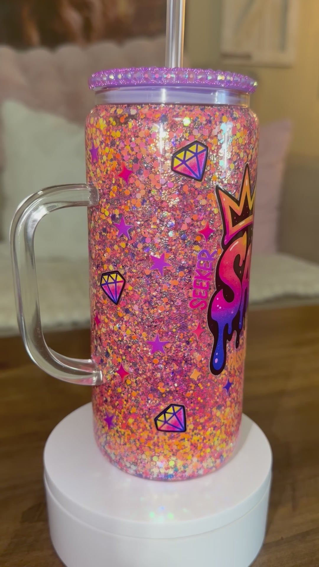 Sagittarius Glass Snowglobe cup