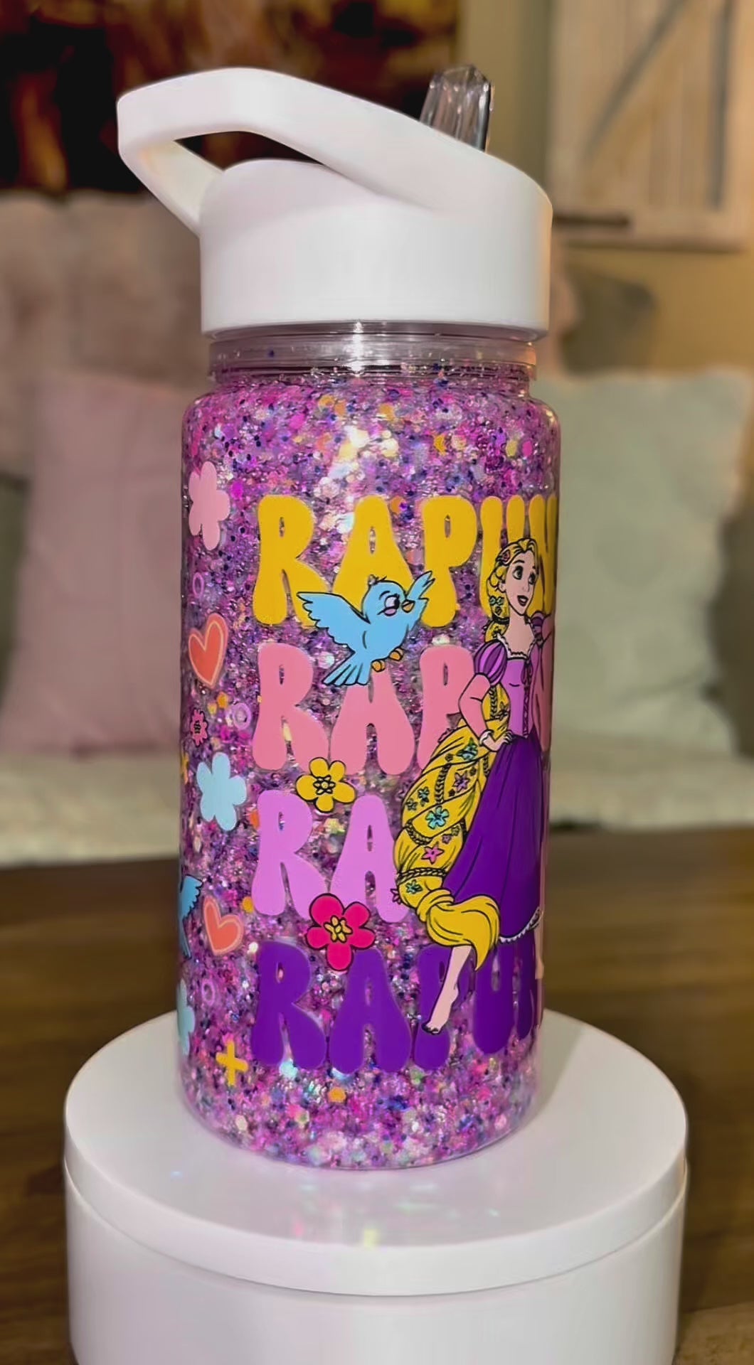 Enchanted Princess Snowglobe water bottle