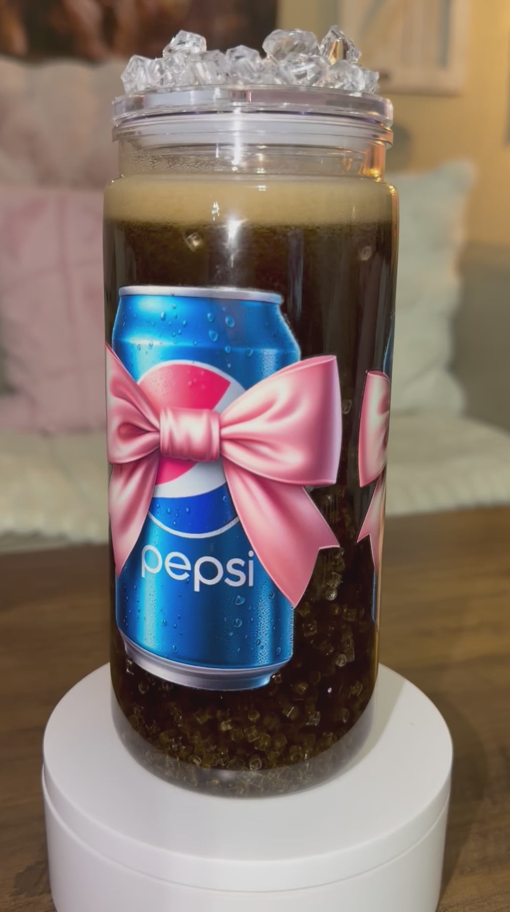 Soda inspired Snowglobe cup