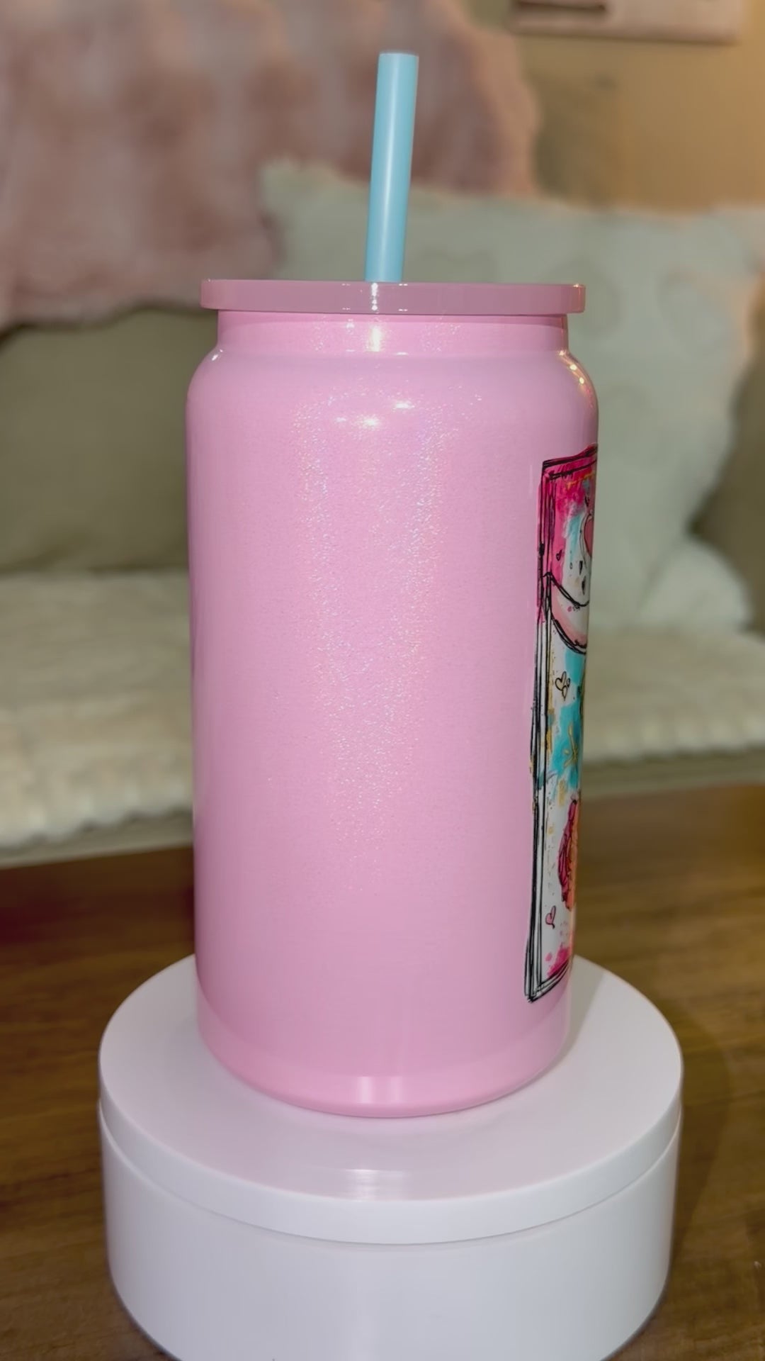 Valentine’s Hyland cow stainless steel tumbler